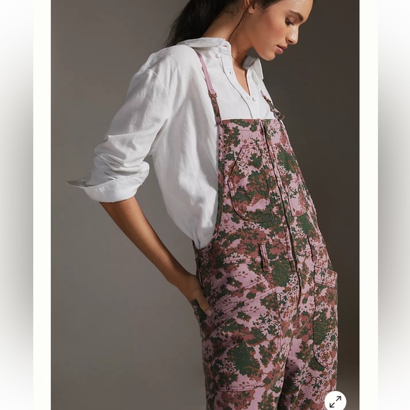 Anthropologie Pilcro Printed Painters Overalls - Picture 3 of 14
